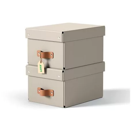 LEITZ Tárolódoboz, S méret, LEITZ "Puro", homokbézs