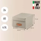 LEITZ Tárolódoboz, S méret, LEITZ "Puro", homokbézs