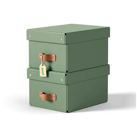 LEITZ Tárolódoboz, S méret, LEITZ "Puro", zsályazöld