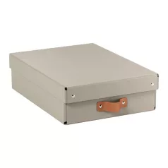   LEITZ Tárolódoboz, M méret, alacsony, LEITZ "Puro", homokbézs