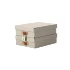 LEITZ Tárolódoboz, M méret, alacsony, LEITZ "Puro", homokbézs
