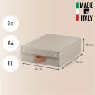 LEITZ Tárolódoboz, M méret, alacsony, LEITZ "Puro", homokbézs