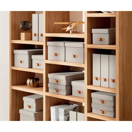 LEITZ Tárolódoboz, M méret, alacsony, LEITZ "Puro", homokbézs