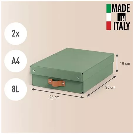 LEITZ Tárolódoboz, M méret, alacsony, LEITZ "Puro", zsályazöld