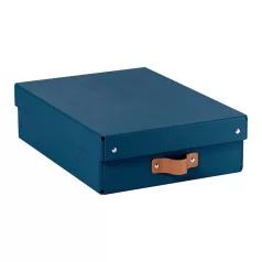   LEITZ Tárolódoboz, M méret, alacsony, LEITZ "Puro", óceánkék