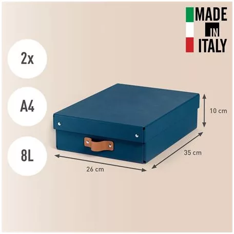 LEITZ Tárolódoboz, M méret, alacsony, LEITZ "Puro", óceánkék