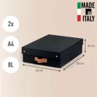 LEITZ Tárolódoboz, M méret, alacsony, LEITZ "Puro", fekete