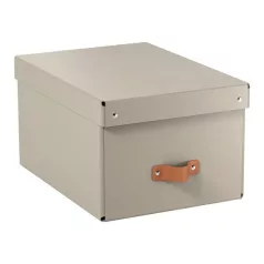   LEITZ Tárolódoboz, M méret, LEITZ "Puro", homokbézs