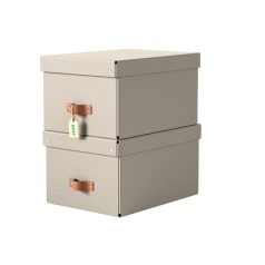   LEITZ Tárolódoboz, M méret, LEITZ "Puro", homokbézs
