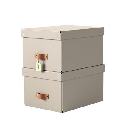 LEITZ Tárolódoboz, M méret, LEITZ "Puro", homokbézs