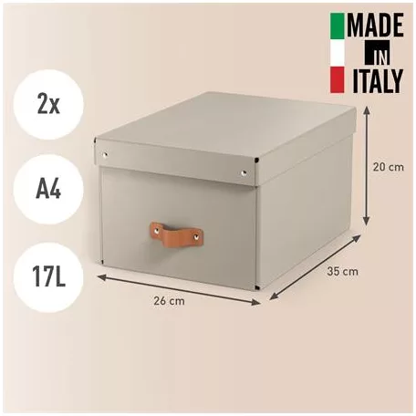 LEITZ Tárolódoboz, M méret, LEITZ "Puro", homokbézs