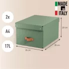 LEITZ Tárolódoboz, M méret, LEITZ "Puro", zsályazöld