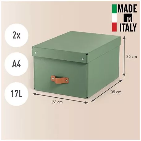 LEITZ Tárolódoboz, M méret, LEITZ "Puro", zsályazöld