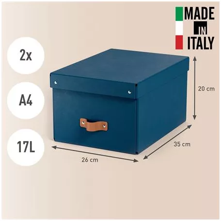 LEITZ Tárolódoboz, M méret, LEITZ "Puro", óceánkék