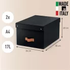 LEITZ Tárolódoboz, M méret, LEITZ "Puro", fekete