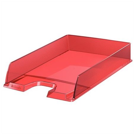 ESSELTE Irattálca, műanyag, ESSELTE "Europost", áttetsző piros