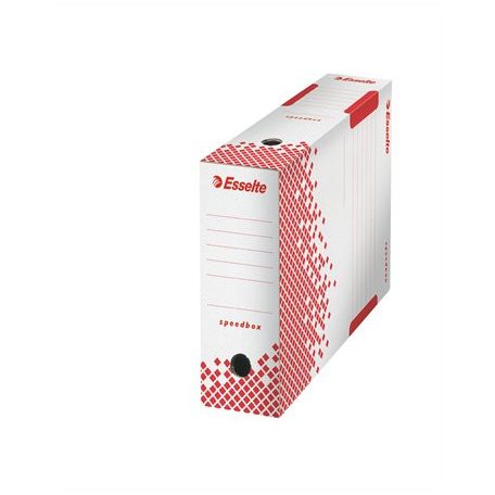 ESSELTE Archiválódoboz, A4, 100 mm, újrahasznosított karton, ESSELTE "Speedbox", fehér