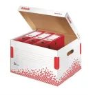 ESSELTE Archiválókonténer, újrahasznosított karton, felfelé nyíló, ESSELTE "Speedbox", fehér