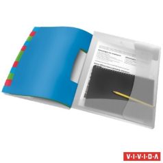   ESSELTE Előrendező, A4, 12 részes, műanyag, ESSELTE "Vivida", áttetsző