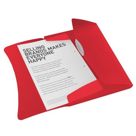 ESSELTE Gumis mappa, 15 mm, PP, A4, ESSELTE "Vivida", piros