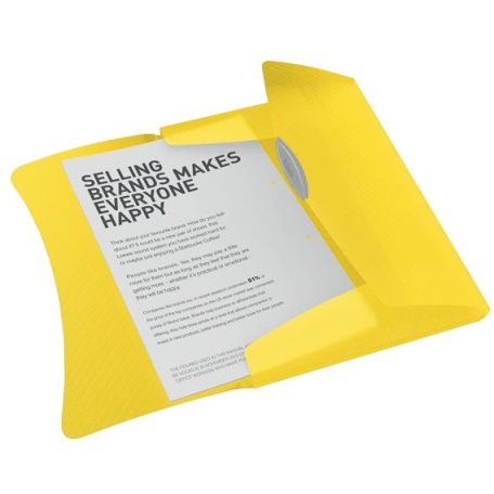 ESSELTE Gumis mappa, 15 mm, PP, A4, ESSELTE "Vivida", sárga