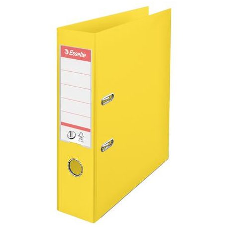 ESSELTE Iratrendező, 75 mm, A4, PP, élvédő sínnel, ESSELTE "Standard", Vivida sárga