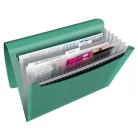 ESSELTE Harmonikamappa, A4, PP, 6 rekeszes, ESSELTE "Colour'Breeze", zöld