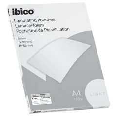   IBICO Meleglamináló fólia, 80 mikron, A4, fényes, IBICO "Light"