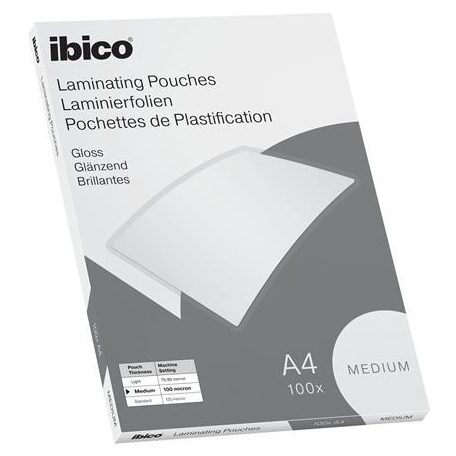 IBICO Meleglamináló fólia, 100 mikron, A4, fényes, IBICO "Medium"