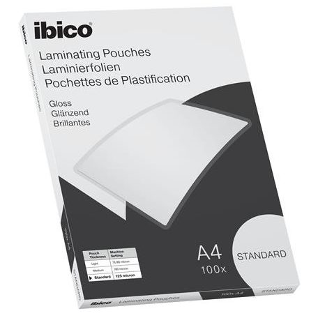 IBICO Meleglamináló fólia, 125 mikron, A4, fényes, IBICO "Standard"