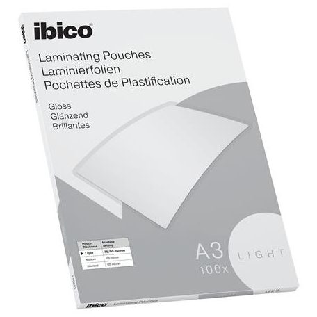 IBICO Meleglamináló fólia, 80 mikron, A3, fényes, IBICO "Light"
