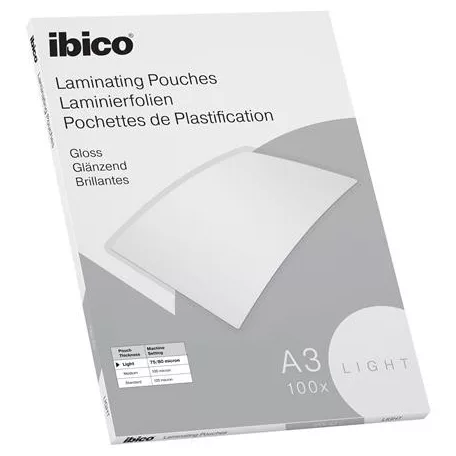 IBICO Meleglamináló fólia, 80 mikron, A3, fényes, IBICO "Light"