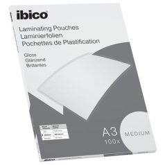   IBICO Meleglamináló fólia, 100 mikron, A3, fényes, IBICO "Medium"