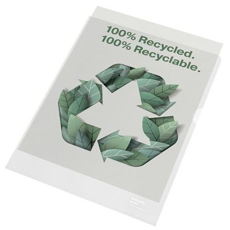 ESSELTE Genotherm, "L", A4, 100 mikron, narancsos felület, ESSELTE "Recycled"