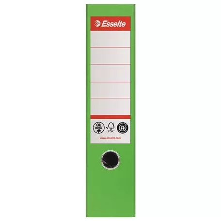 ESSELTE Iratrendező, 75 mm, A4, élvédő sínnel, ESSELTE "No.1", zöld