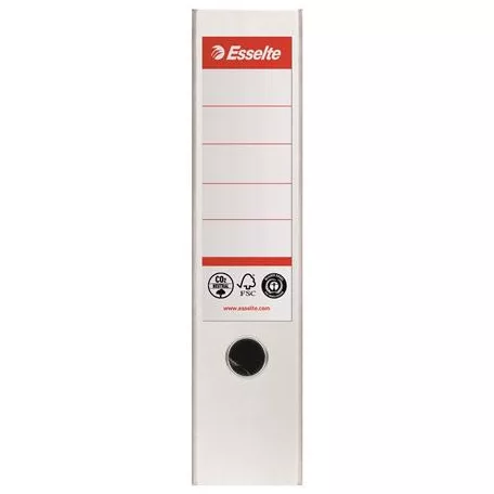 ESSELTE Iratrendező, 75 mm, A4, élvédő sínnel, ESSELTE "No.1", fehér