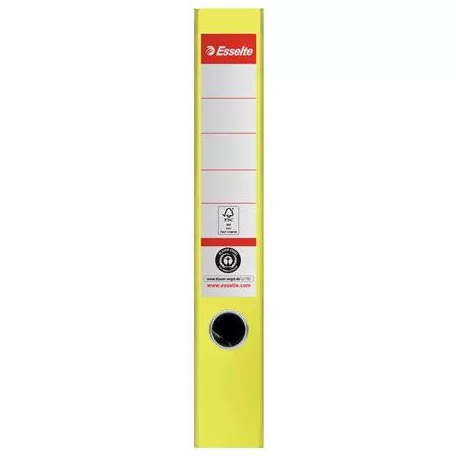 ESSELTE Iratrendező, 50 mm, A4, élvédő sínnel, ESSELTE "No.1", sárga
