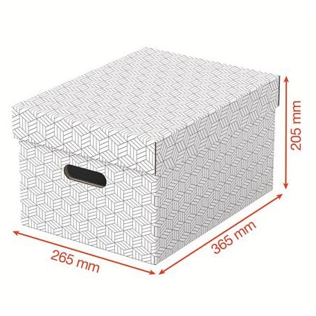 ESSELTE Tárolódoboz, M méret, ESSELTE "Home", fehér