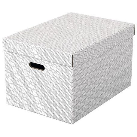 ESSELTE Tárolódoboz, L méret, ESSELTE "Home", fehér