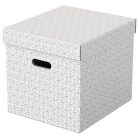 ESSELTE Tárolódoboz, kocka alakú, ESSELTE "Home", fehér