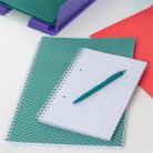 ESSELTE Spirálfüzet, A5, kockás, 80 lap, ESSELTE "Colour'Breeze", korall