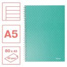 ESSELTE Spirálfüzet, A5, vonalas, 80 lap, ESSELTE "Colour'Breeze", zöld