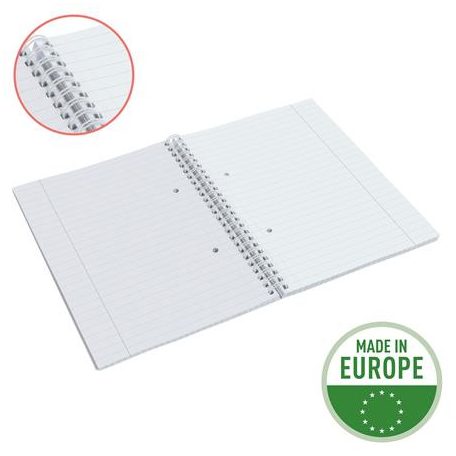 ESSELTE Spirálfüzet, A5, vonalas, 80 lap, ESSELTE "Colour'Breeze", korall