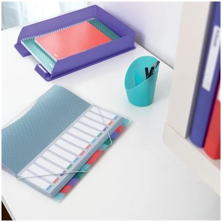 ESSELTE Spirálfüzet, A5, vonalas, 80 lap, ESSELTE "Colour'Breeze", levendula