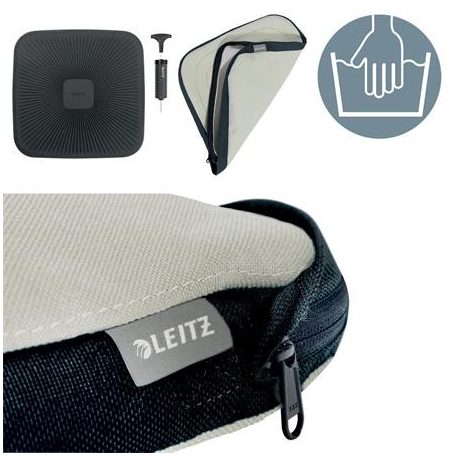 LEITZ Ülőpárna, ergonómiai, szövetborítású, LEITZ "Ergo", világosszürke