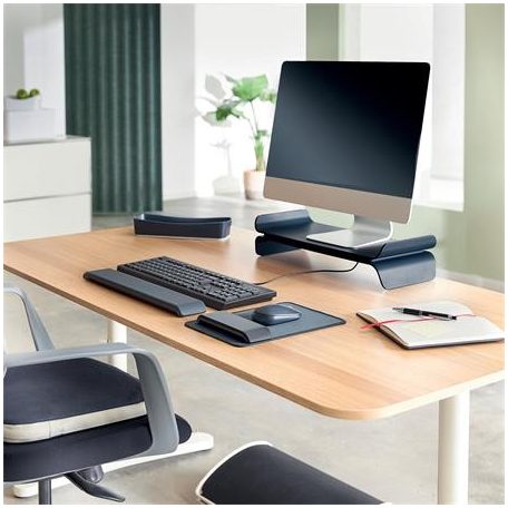 LEITZ Ülőpárna, ergonómiai, szövetborítású, LEITZ "Ergo", sötétszürke