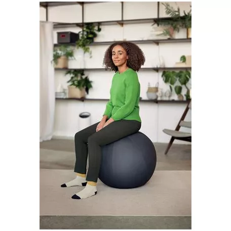 LEITZ Ülőlabda, nehezékkel, 55cm, LEITZ "Ergo Active", sötétszürke