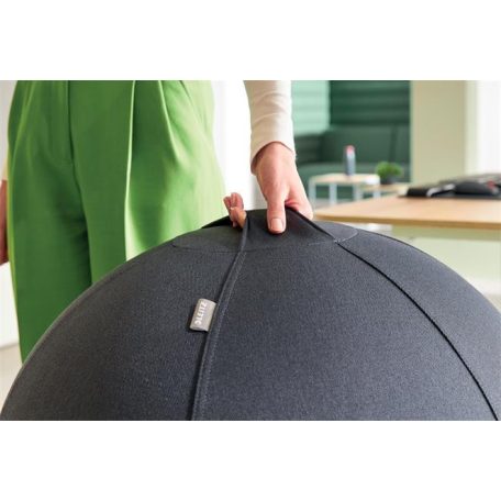 LEITZ Ülőlabda, nehezékkel, 65cm, LEITZ "Ergo Active", sötétszürke