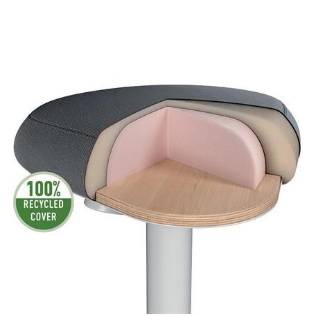 LEITZ Állószék, billenő, ergonomikus, LEITZ "Ergo Active", világosszürke