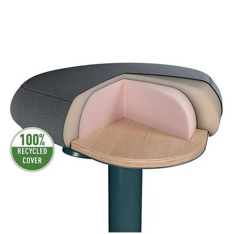 LEITZ Állószék, billenő, ergonomikus, LEITZ "Ergo Active", sötétszürke